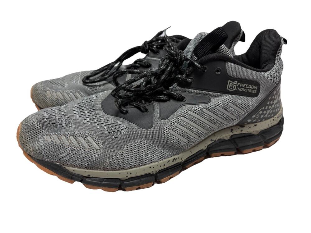 Freedom Industries XP1-RT Running Shoes Mens Size 10 Gray Flag Comfort Sneakers